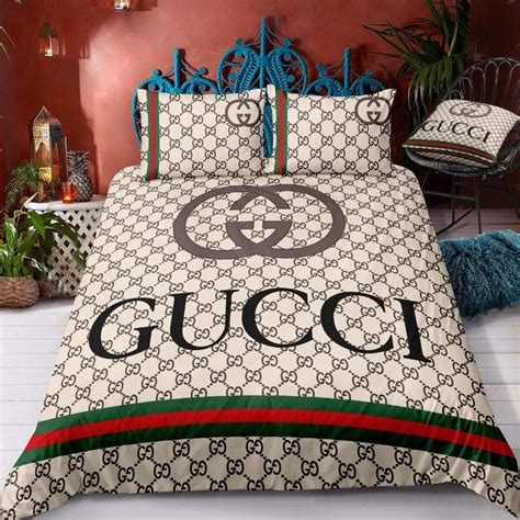 gucci bedding queen|Gucci bedding comforters.